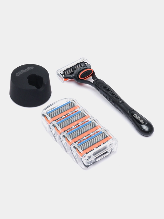 GILLETTE Fusion5 Станок для бритья +5 сменных кассет+подставка