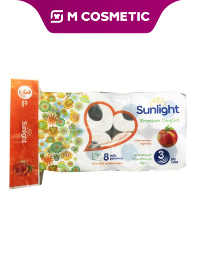 SUNLIGHT Туалетная бумага 3сл 8х10 — MCA-1000427366236