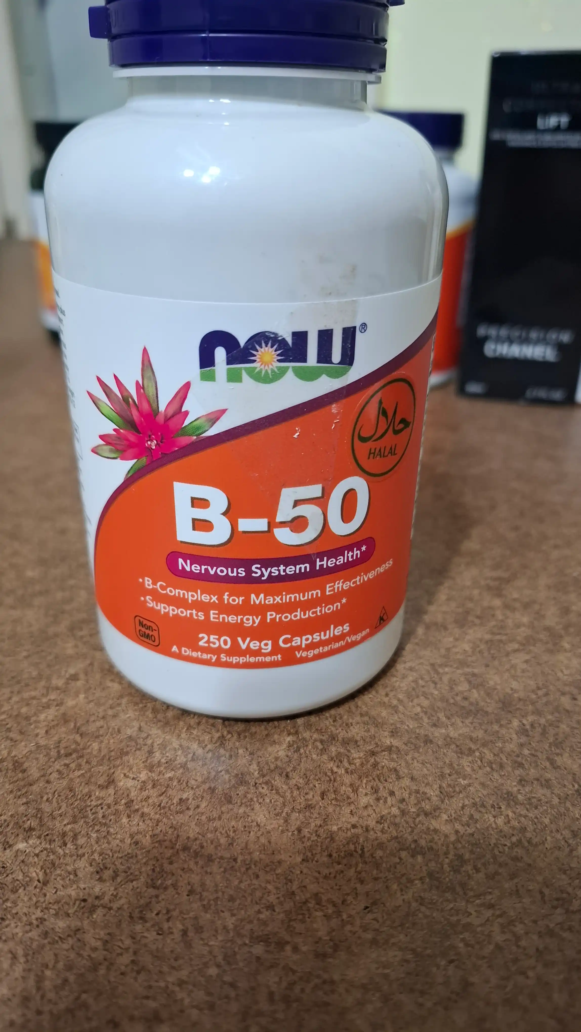 NOW Supplements, Vitamin B-50 mg, asab tizimining salomatligi, Halol