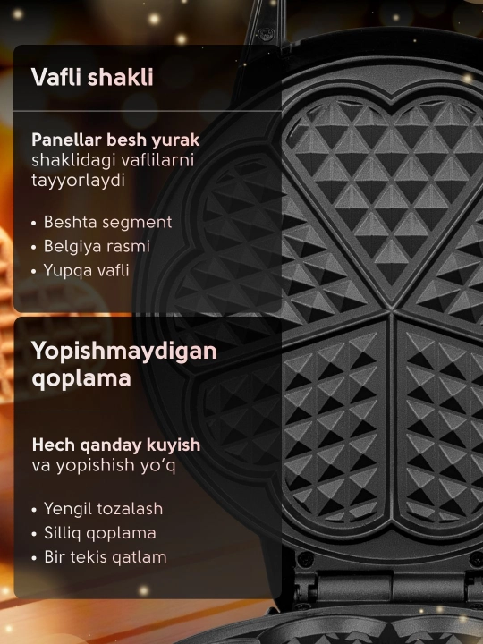 Ko'p funksiyali vafli, toster, sendvich pishirgich, 3 tasi 1 da, 5 tasi 1 da, 7 tasi 1 da