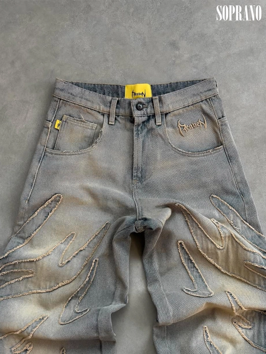 Keng baggi jinsi shimlar Reaven, erkaklar, ayollar va o‘smirlar uchun, o‘lchamlari S-3XL