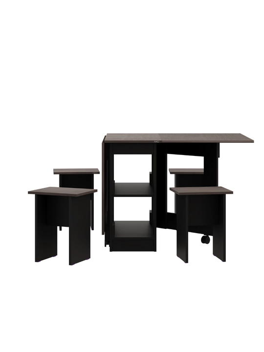 Yig‘ma stol va 4 ta stul AIKO Vibe, oshxona uchun stol stul, 160 x 80 x 75 sm