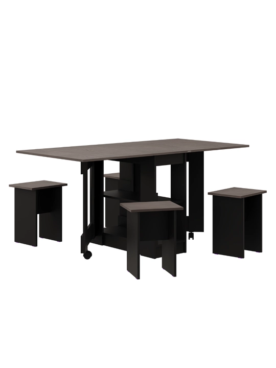 Yig‘ma stol va 4 ta stul AIKO Vibe, oshxona uchun stol stul, 160 x 80 x 75 sm