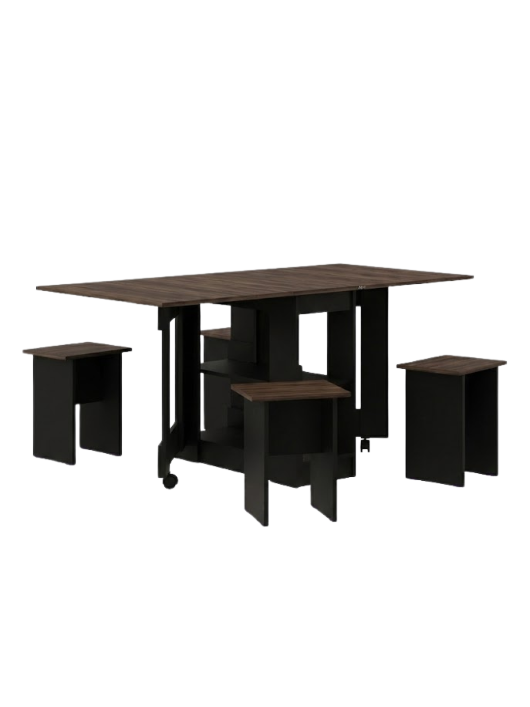 Yig‘ma stol va 4 ta stul AIKO Vibe, oshxona uchun stol stul, 160 x 80 x 75 sm