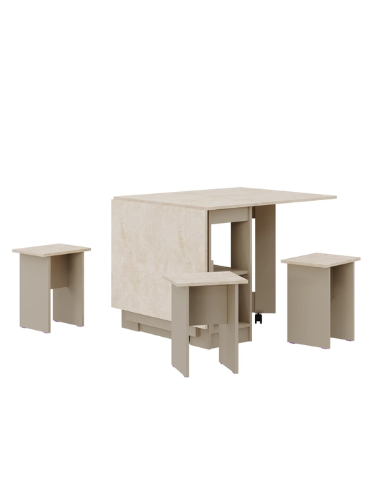 Yig‘ma stol va 4 ta stul AIKO Vibe, oshxona uchun stol stul, 160 x 80 x 75 sm