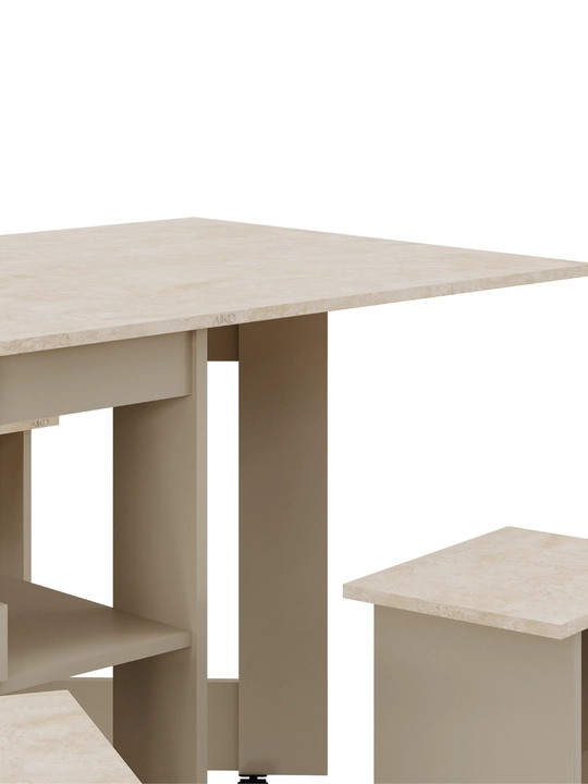 Yig‘ma stol va 4 ta stul AIKO Vibe, oshxona uchun stol stul, 160 x 80 x 75 sm