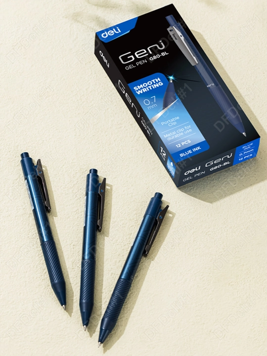 Ручка гелевая 1/3/6/12 шт 0,7мм EG80-BL (синяя) Deli, 80-BL-EG