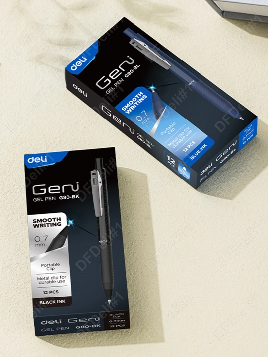 Ручка гелевая 1/3/6/12 шт 0,7мм EG80-BL (синяя) Deli, 80-BL-EG