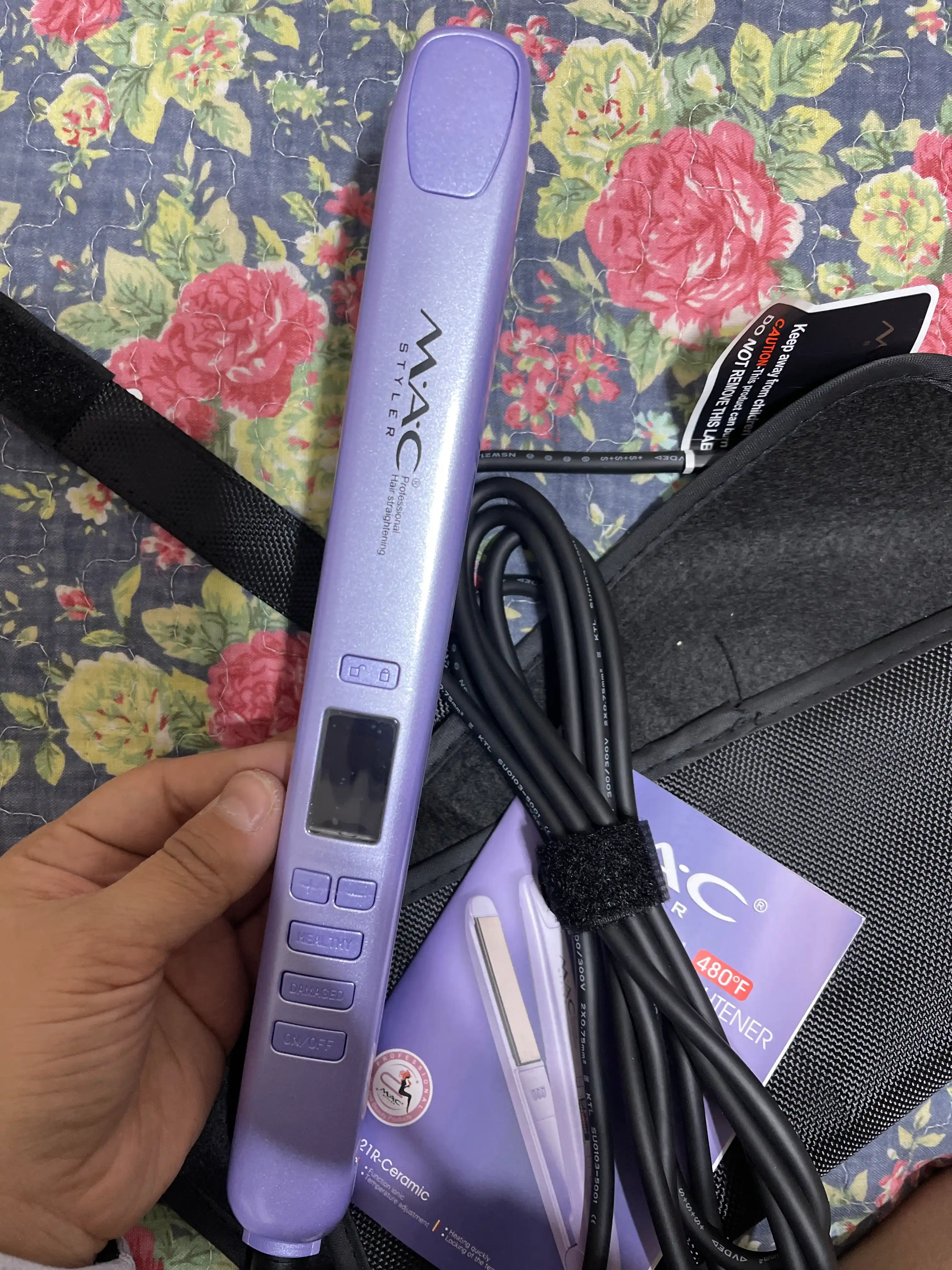 Professional soch tekislovchi dazmol MAC Styler MC-2021 Keramika, LCD displeyli
