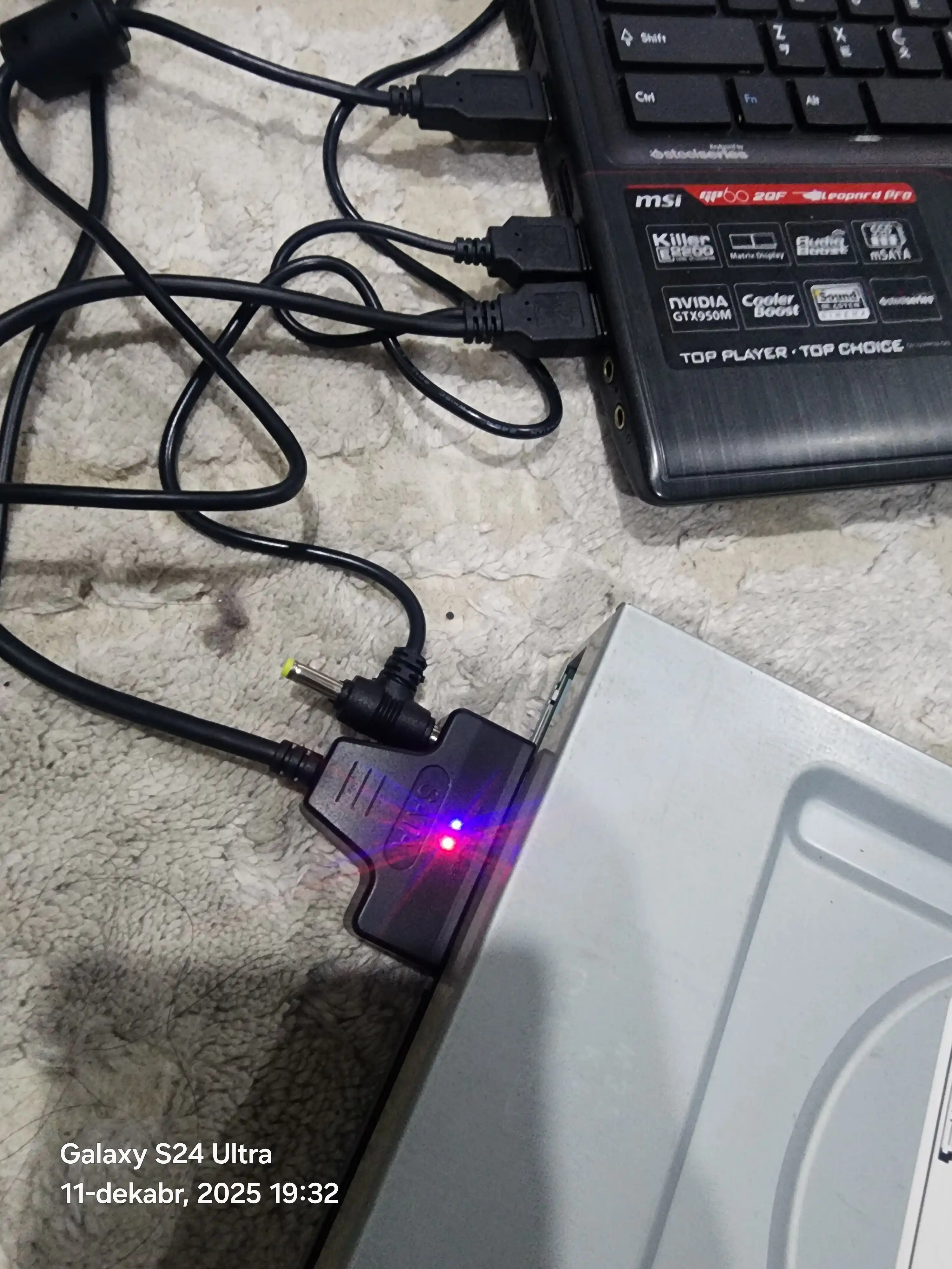 USB SATA adapteri, HDD, SSD 2.5 uchun