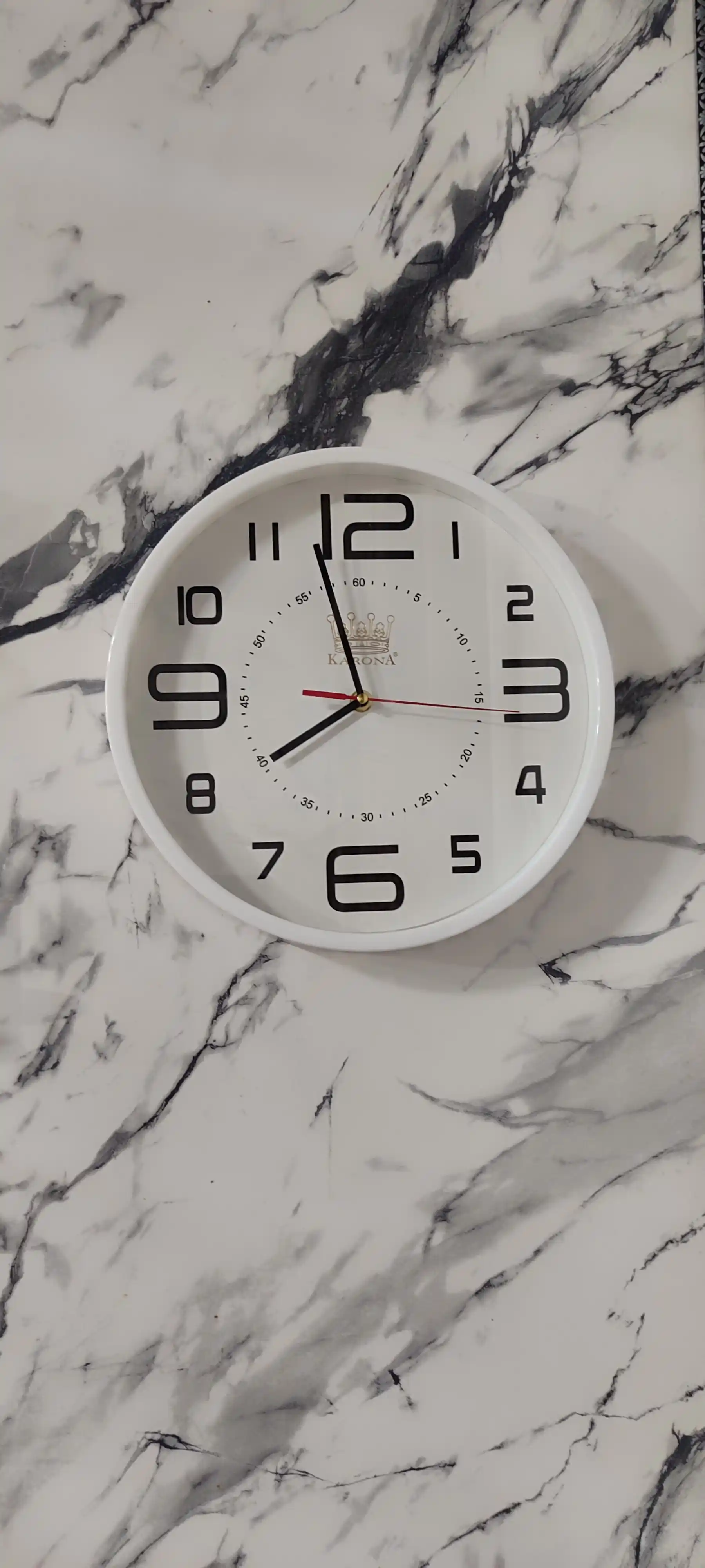 Karona uy va ofis uchun devor soati, 30 sm