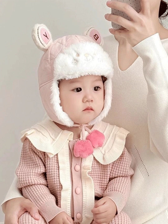 6 oydan 3 yoshgacha bo'lgan bolajonlar uchun qishki issiq shapkalar