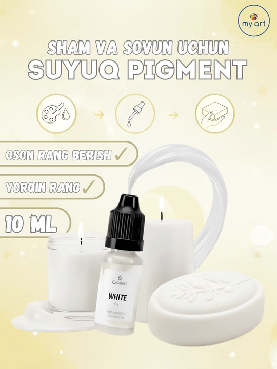 Sham va sovun bo'yoq, mum va sovun uchun suyuq pigment 10 ml