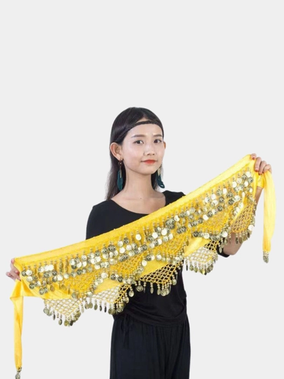 Танцевальный пояс с монетками — Belly Dance Coin Hip Scarf