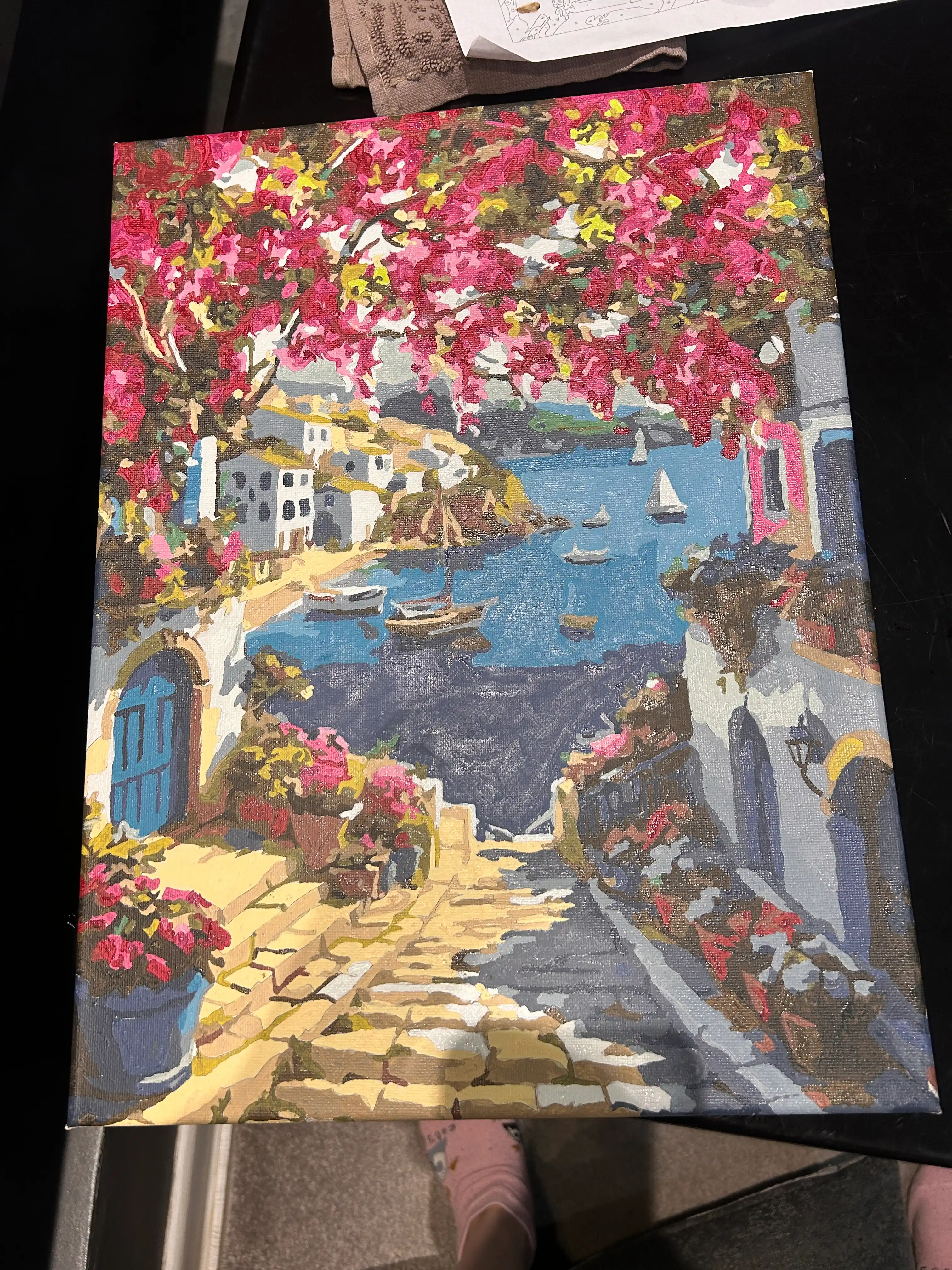 Raqamlar bo'yicha rasm Skystore Shaxarlar asosli ramkaga tortilgan, 30x40 sm
