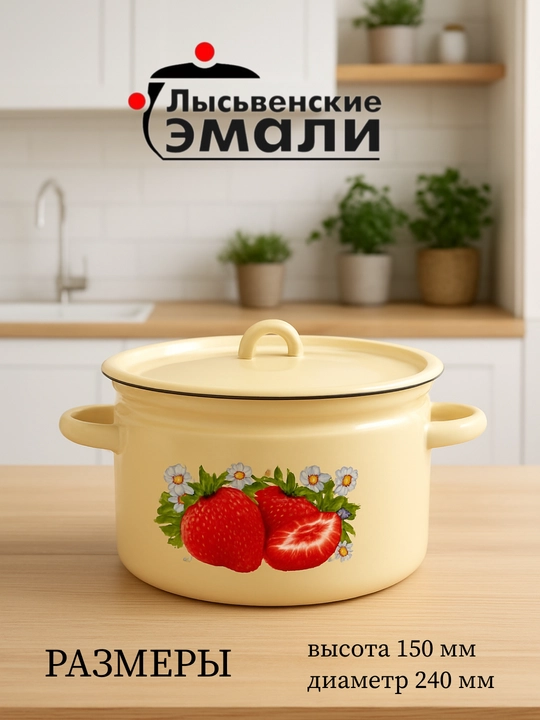 Кастрюли эмалированные с крышкой, кастрюли для кухни, кастрюли с крышкой, кастрюли