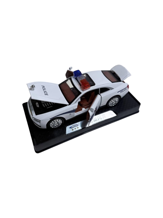 Rolls-Royce Spectre 1:32 LJX — politsiya metall modeli, yorug‘lik, ovoz, pull-back - 