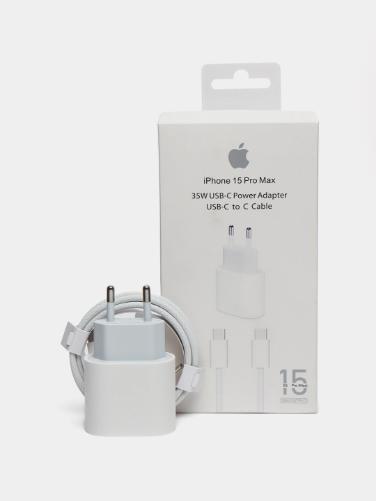 Apple zaryadlovchi to‘plami, USB-C to Lightning kabel, 35W adapter - 