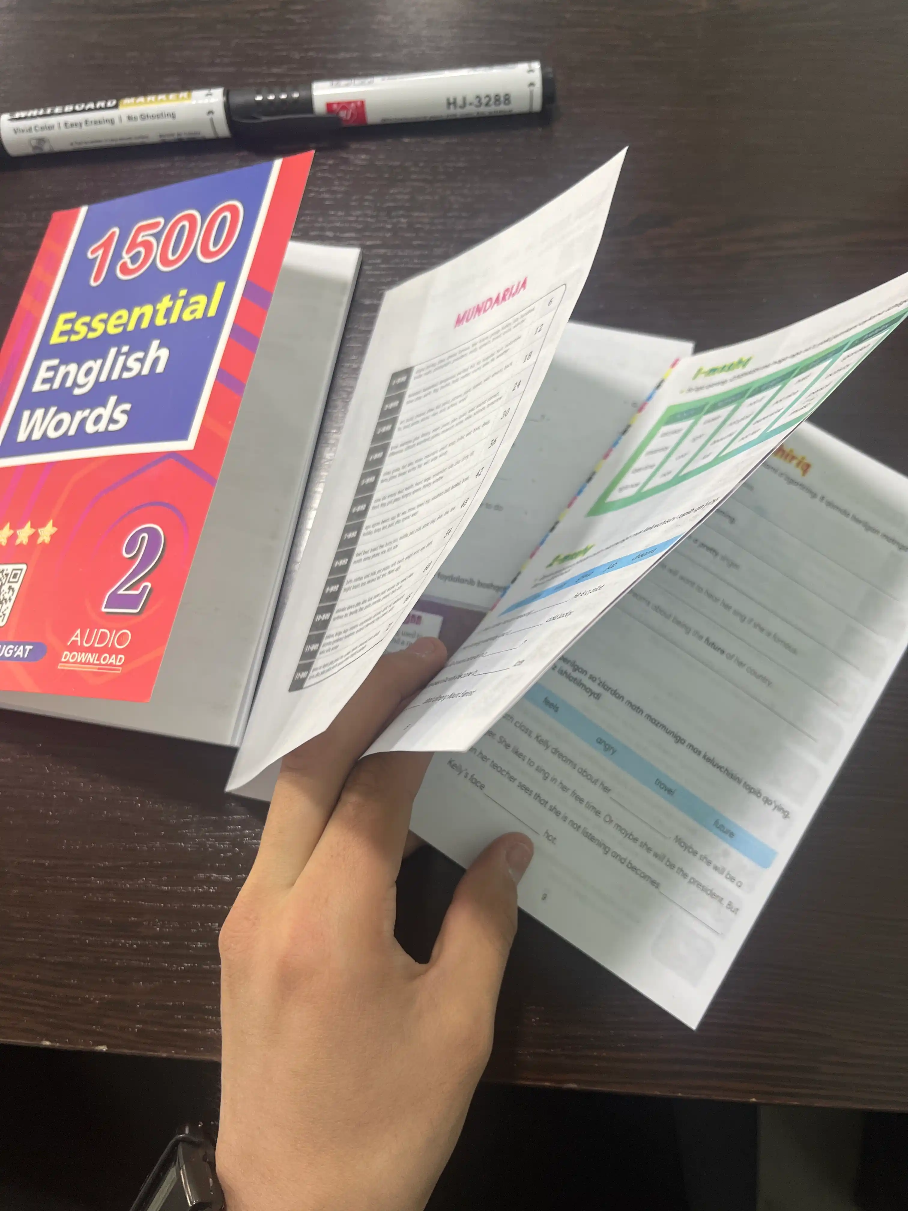 1500 Essential English Words — книга 1, 2, 3 или 4 с узбекскими переводами