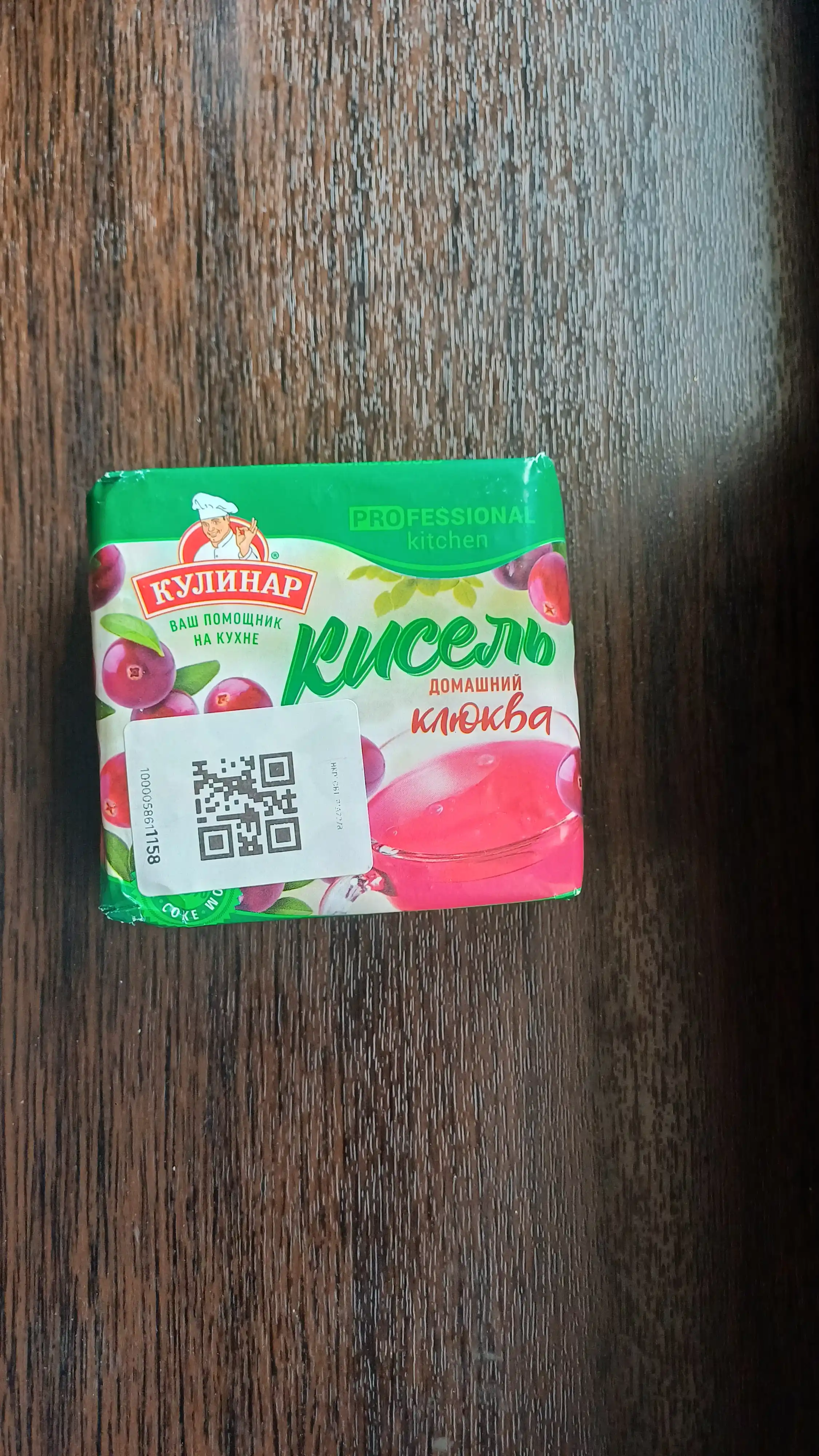 Кисель со вкусом клюквы, брикет, Кулинар, 220 г