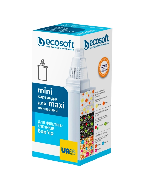Сменный картридж, для фильтров кувшинов для воды Барьер, Ecosoft mini