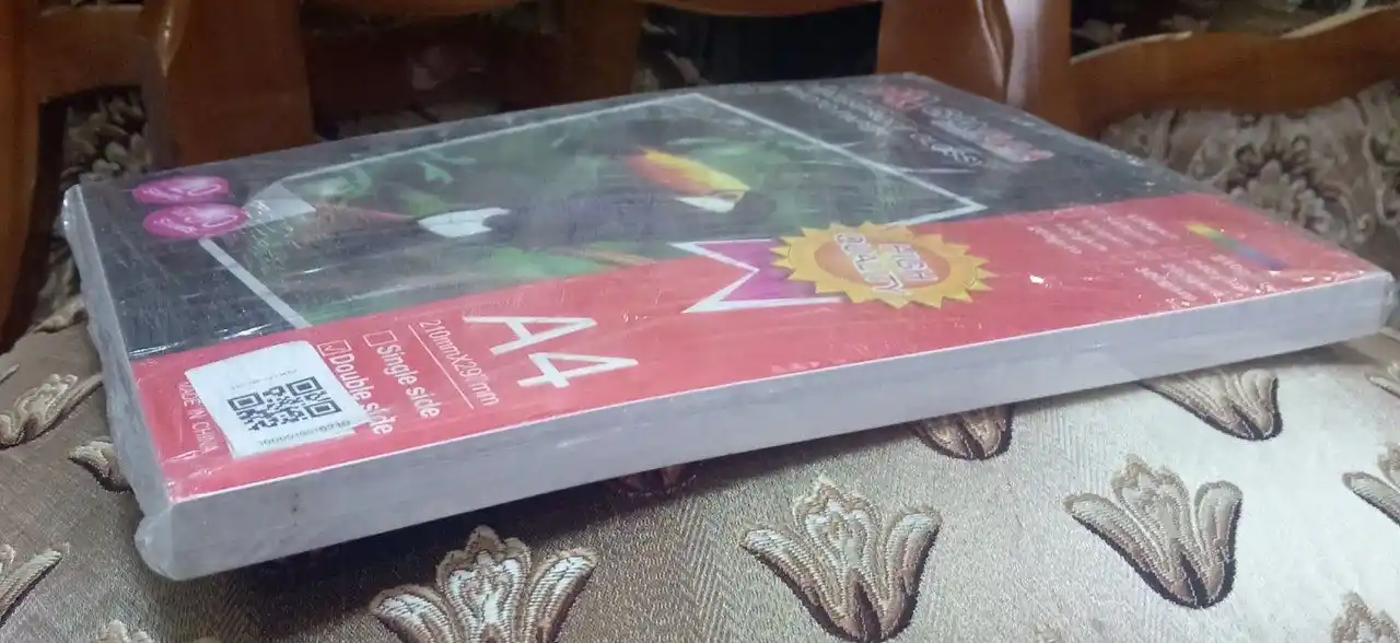 Printer uchun 250 g 50 l porloq A4 fotosurat qog'ozi
