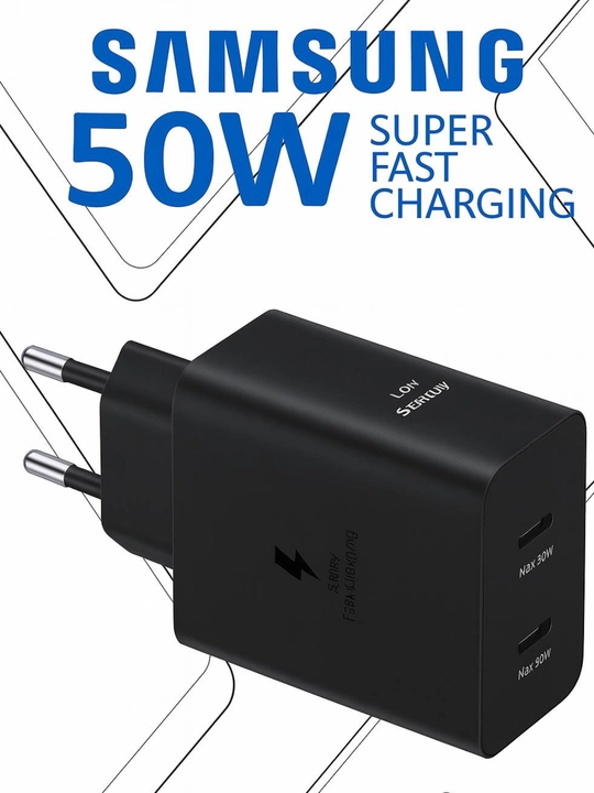 Сетевой адаптер Samsung 50W Type-C с кабелем (Быстрая зарядка)