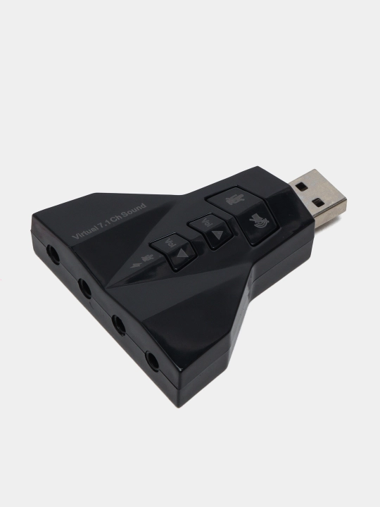 USB audio karta mikrofon adapteri tashqi virtual 7.1 kanalli HD audio - 