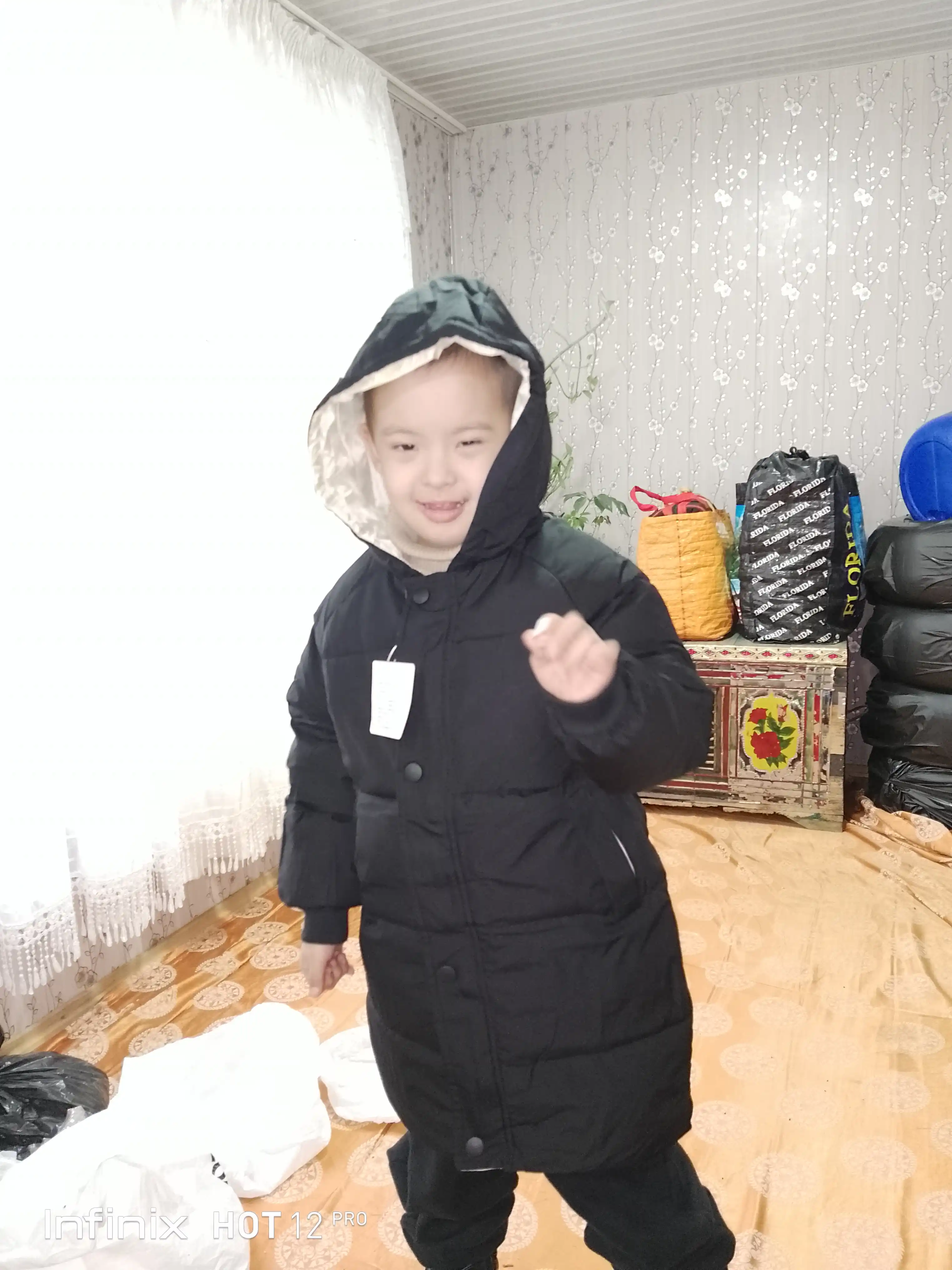 Детская куртка с хлопковой подкладкой, пуховик для детей, 6-9 лет, тёплая, зимняя, -10°C