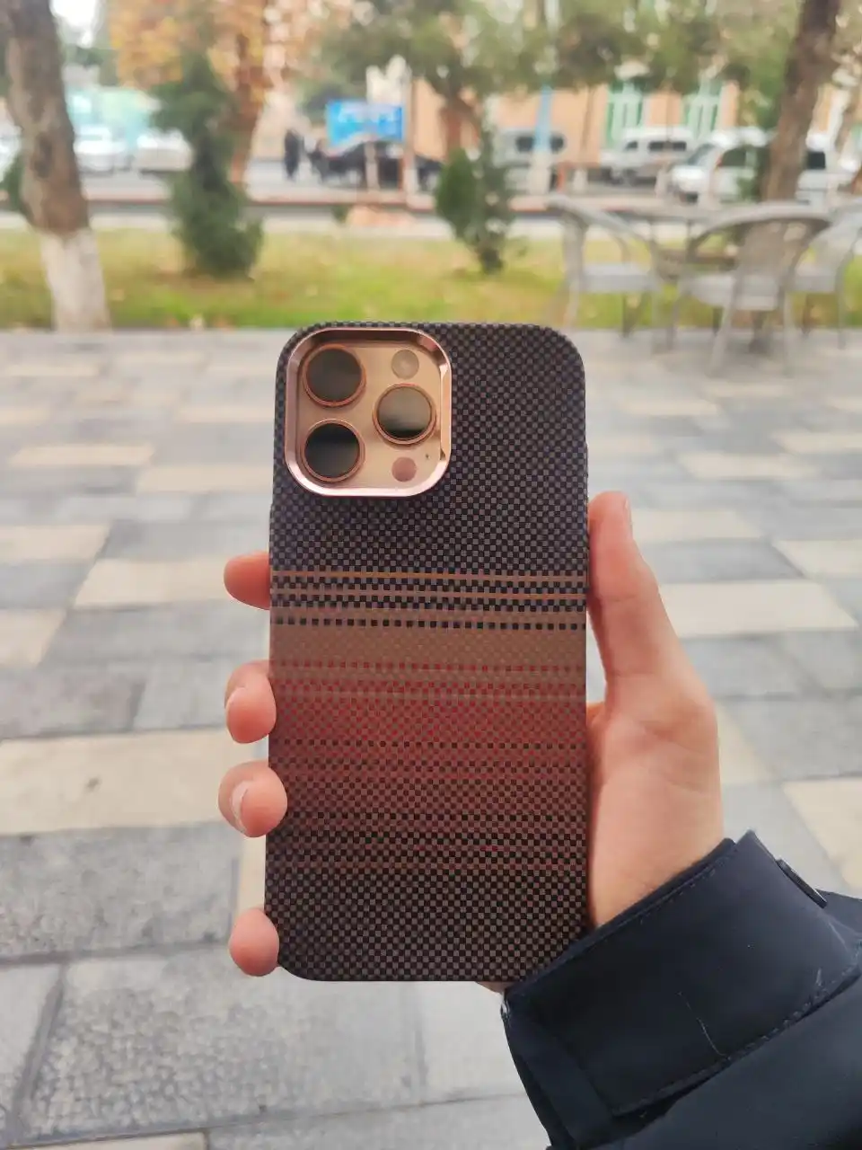 Карбоновый чехол для iPhone, 13, 14, 15, 16, Pro, Pro Max, жесткий