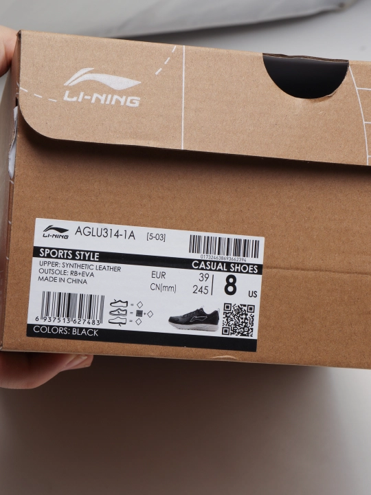 Ayollar uchun retro uslubdagi Li-Ning kundalik krossovkalari, chidamli, sirpanmaydigan