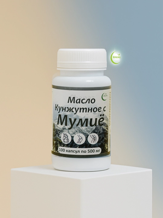 Mumiyo bilan kunjut yog'i, 100 kapsula, har biri 500 mg