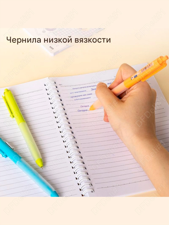 Sharchali ruchka 1/3/6/12 dona 0,7 mm (ko'k) EQ51-BL Deli, 51-BL-EQ