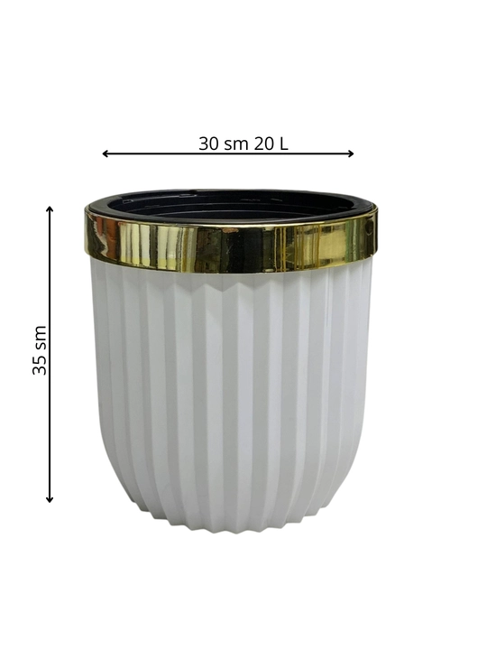 Uy va bezak uchun 20 litrli plastik gul tuvagi
