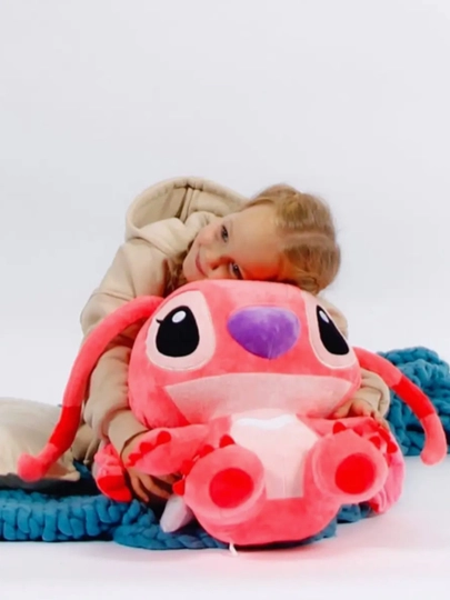 Мягкая игрушка Стич, для детей и взрослых — 5464832-STICH1-РОЗОВ