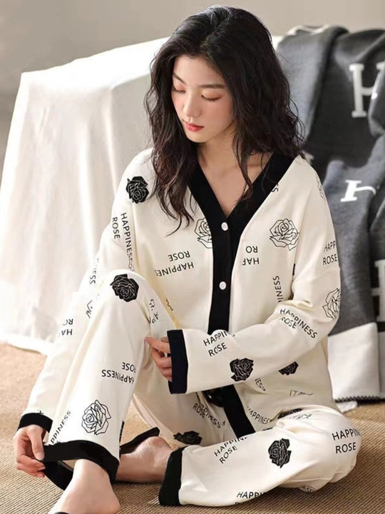 Pijama ayollar uchun yumshoq uy kiyimi, 2x1 qismli qulay to‘plam, kundalik va uyqu uchun