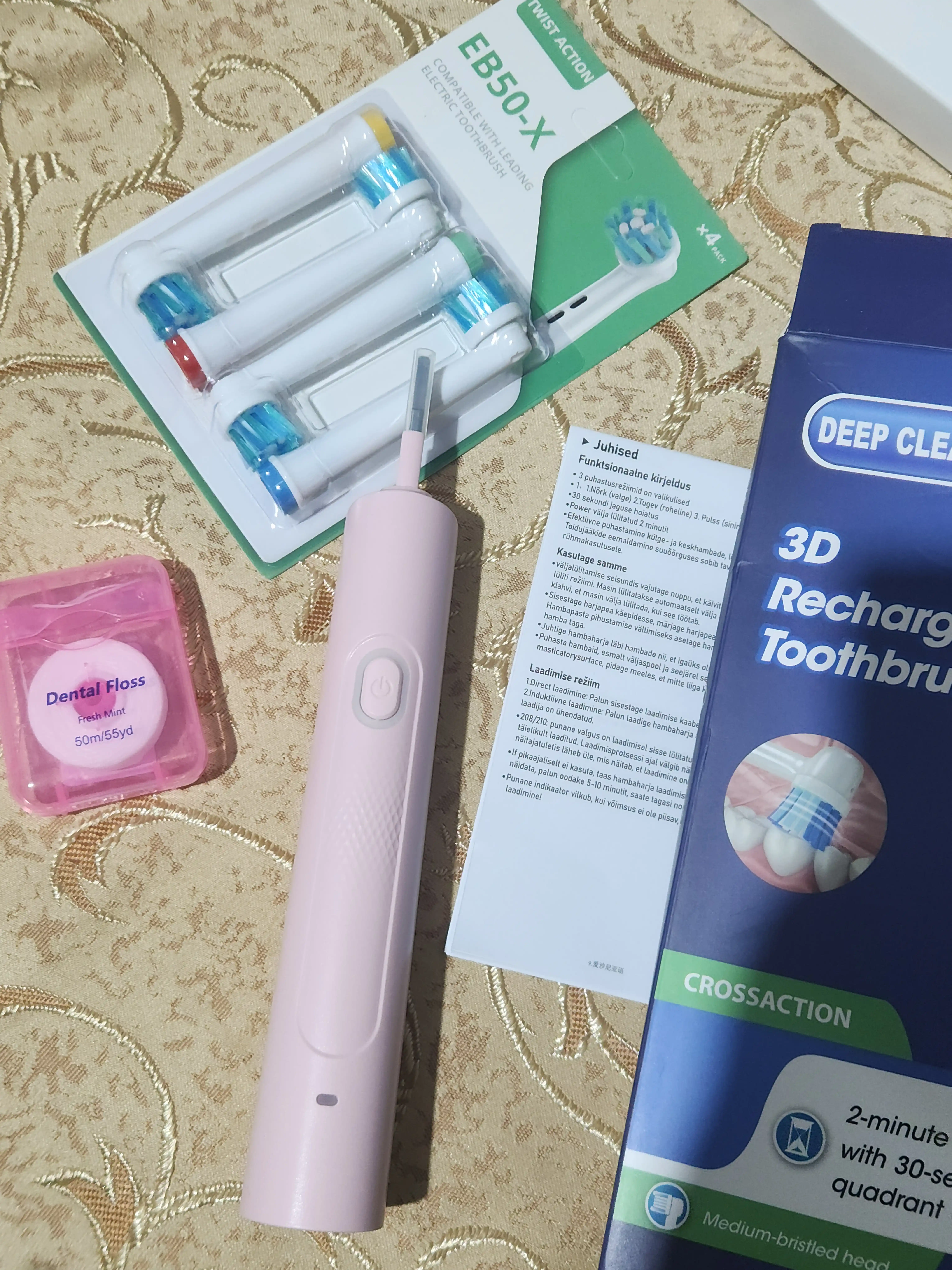 Elektr ultratovushli tish cho‘tkasi, 3D yumshoq aylanadigan nasadkali