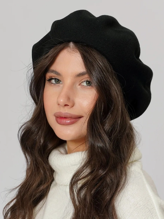 Ayollar bosh kiyim – beret shapka, shapkalar qizlar uchun, qishki shapka va shlyapa - 