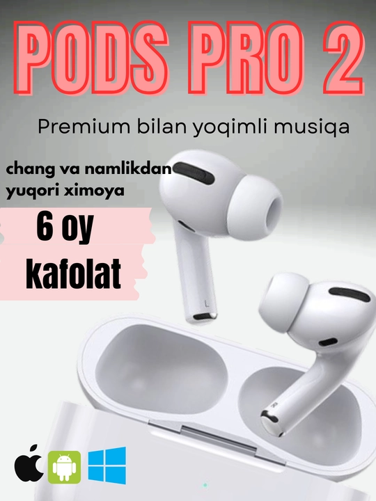 Беспроводные сенсорные наушники PODS PRO2 2025 года для ios , Android, Windows - 