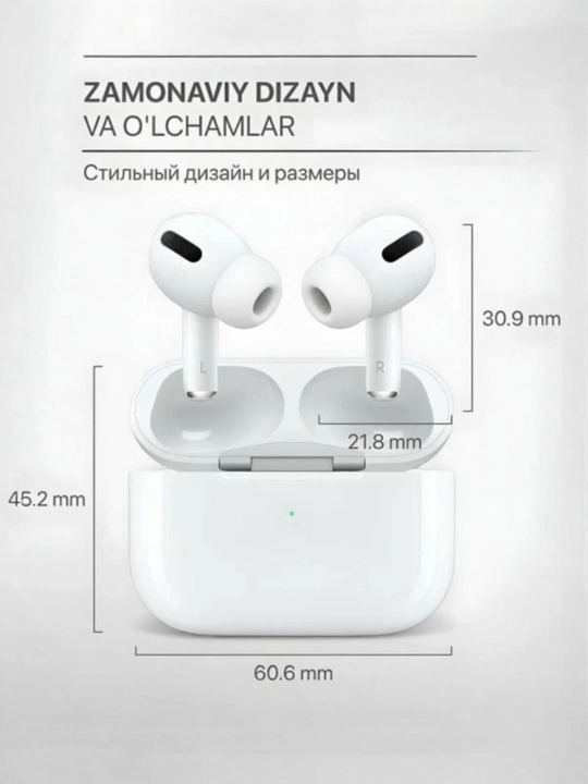 2025 SIMSIZ SENSORLI QULOQCHINLAR PODS PRO2, IOS, ANDROID, WINDOWS UCHUN