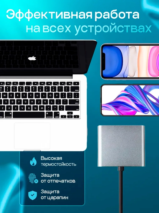 Adapter Type-c HDMI USB2.0 adapteri macbook va telefon uchun USB Type-C HDMI HD 4K