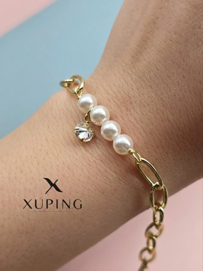 Женский браслет, 19 см, Xuping — 1001PRT-BRASLET5-БЕЖМЕЛ