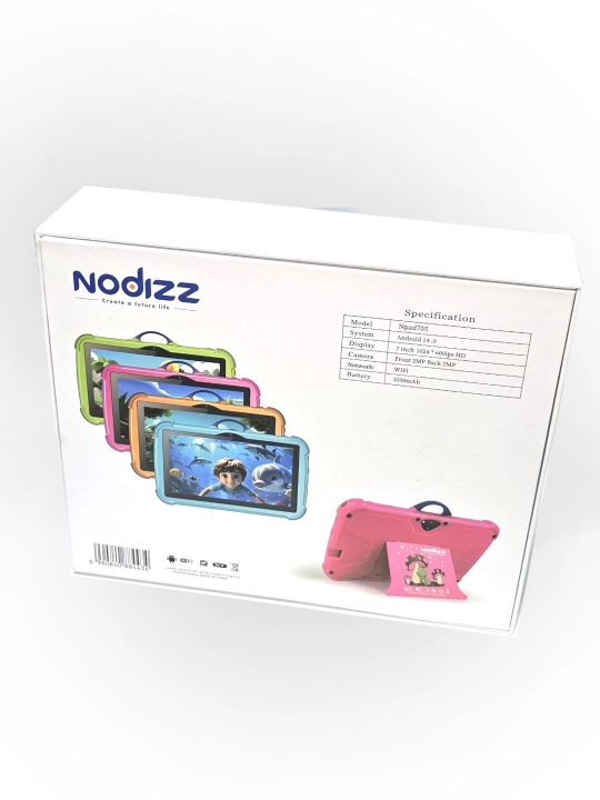 Развивающий игровой планшет для детей Nodizz 7 дюймов, Андроид 14, родительский контроль