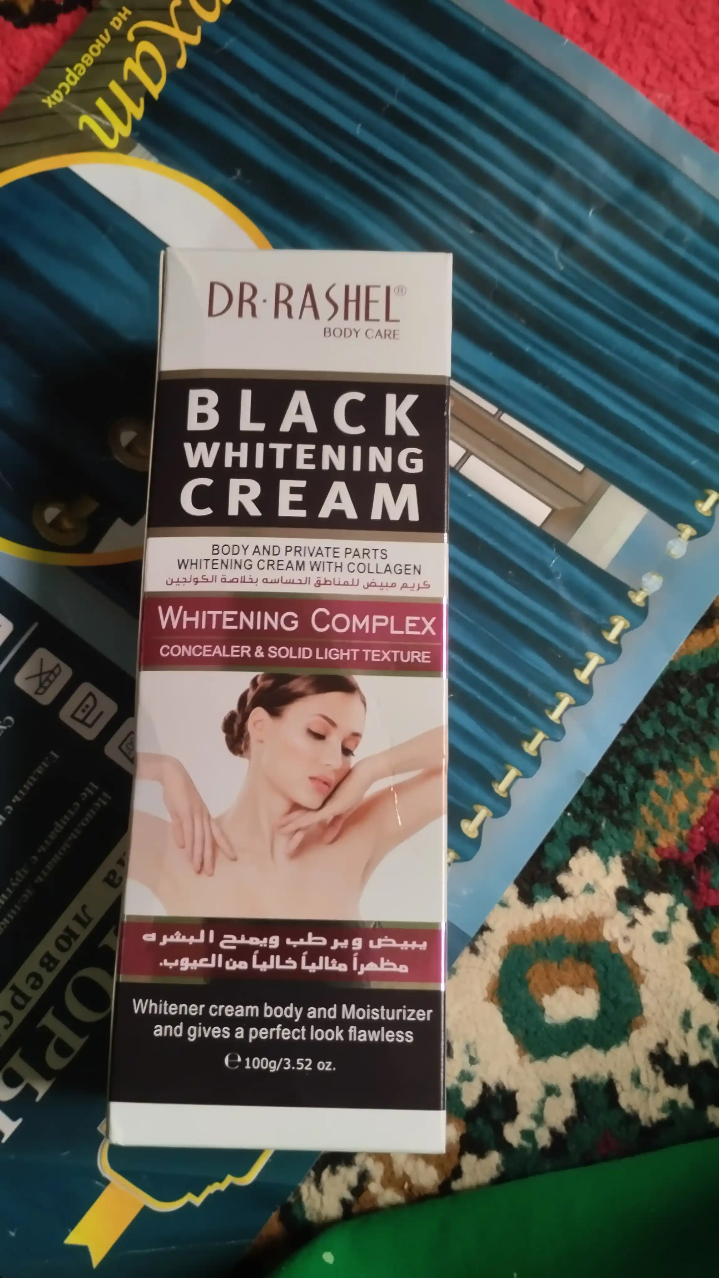 Dr. Rashel Black Charcoal, 100 ml, qora ko‘mirli intim zonalar uchun oqartiruvchi krem