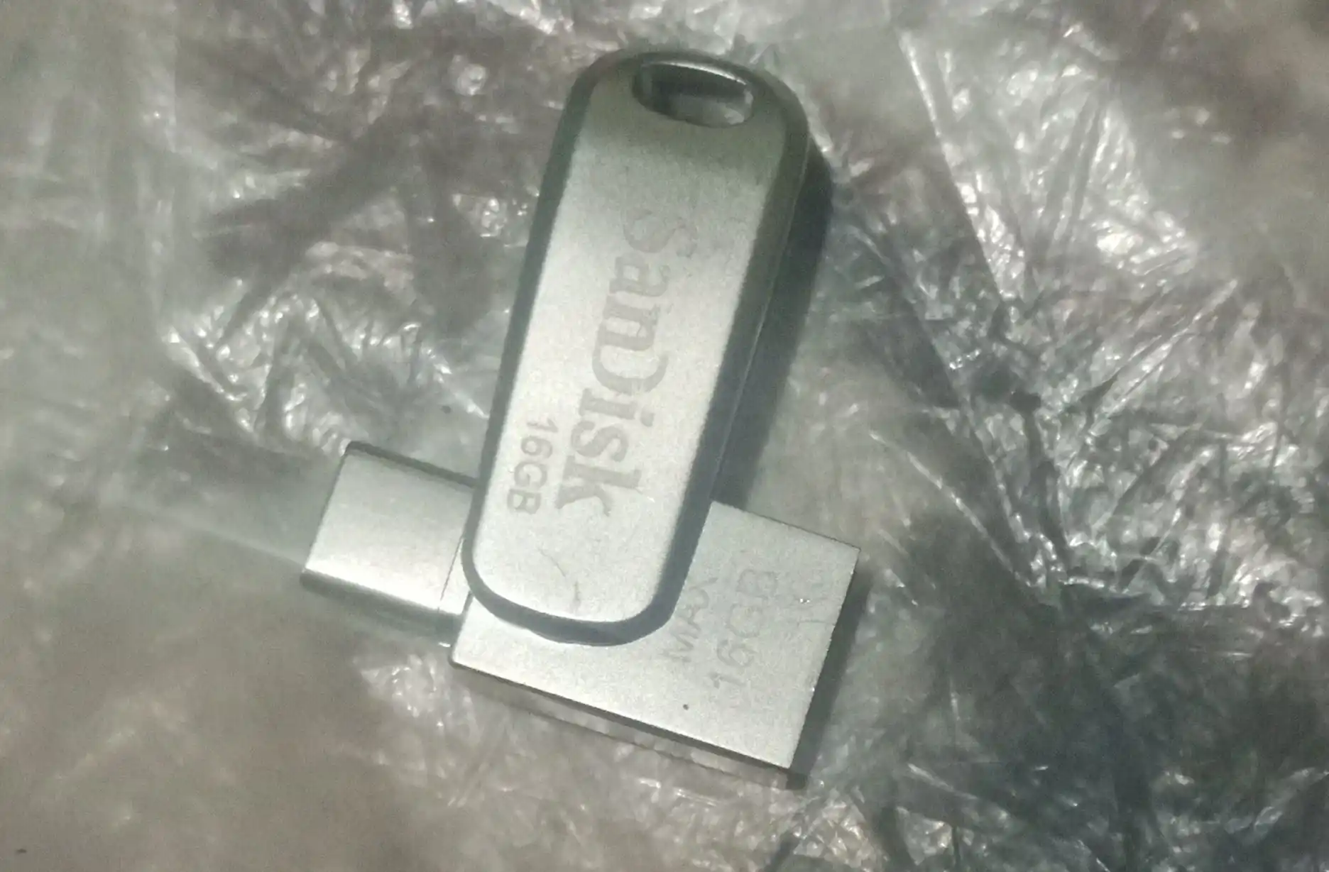 USB Type-C va USB-A ikki ulagichli metall fleshka, 16/32/64/128 GB