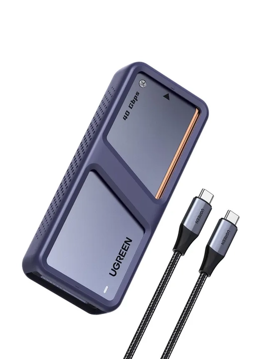 Внешний корпус для жесткого диска UGREEN 40 Гбит/с M.2 NVMe USB-C 4.0 SSD