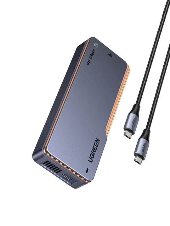 Внешний корпус для жесткого диска UGREEN 40 Гбит/с M.2 NVMe USB-C 4.0 SSD