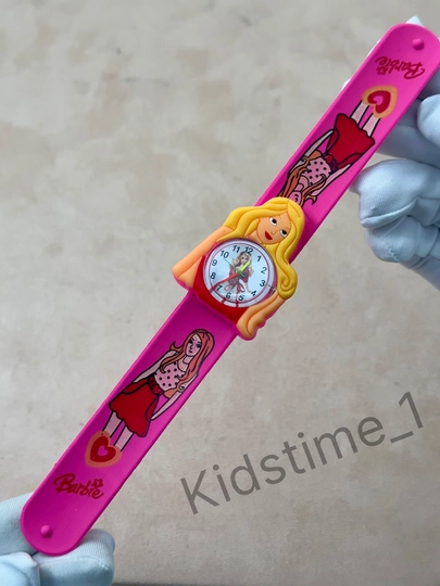 Детские силиконовые часы, с мультяшными персонажами — KIDSTIM-9W00018-ПУДР