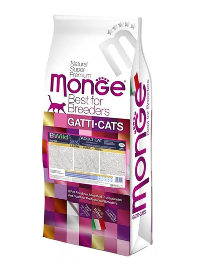 Сухой корм для кошек Monge BWild Adult зайчатина, 10 кг