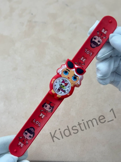 Детские силиконовые часы, с мультяшными персонажами — KIDSTIM-9W00018-КРАСН